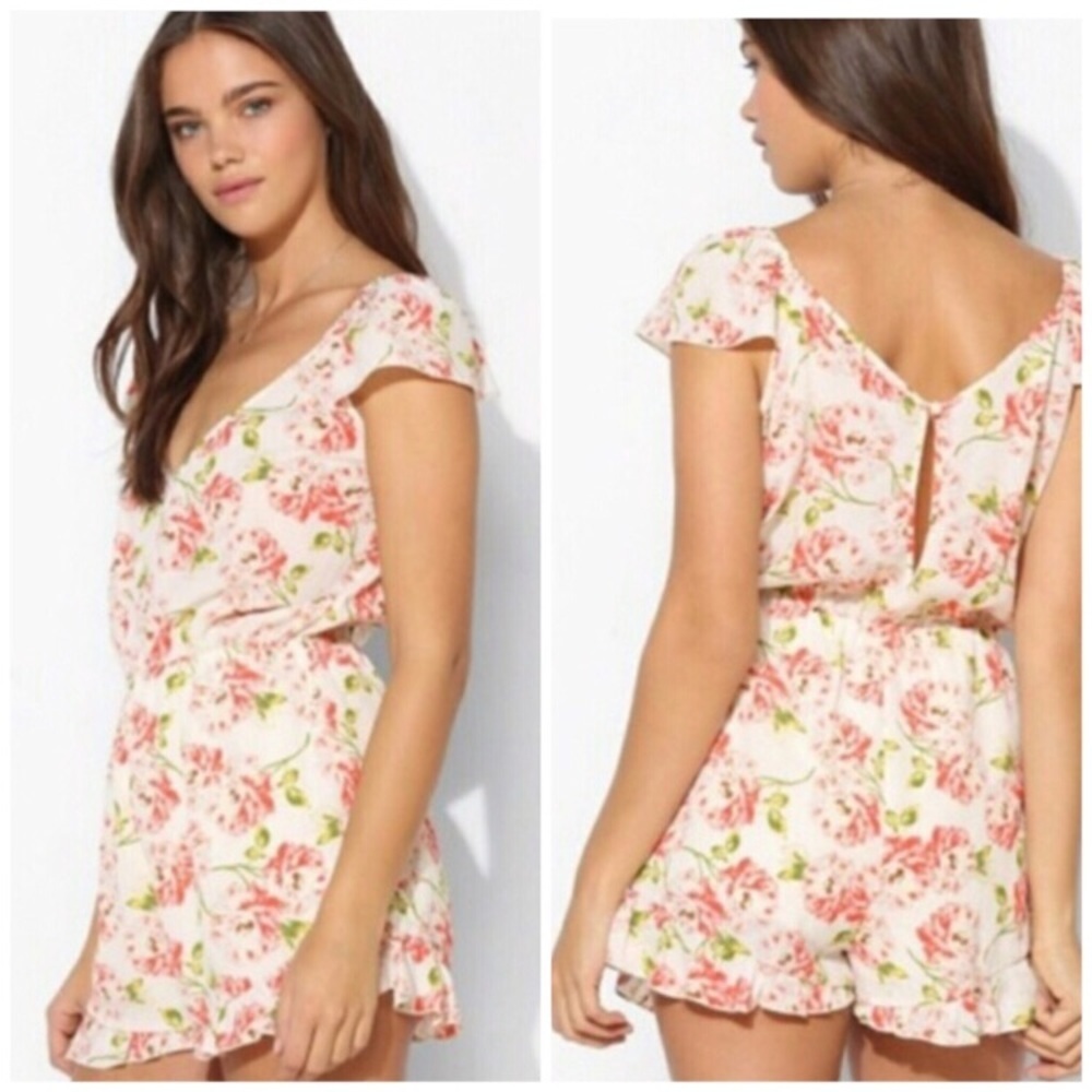 Anthropologie Pins & Needles Floral Romper XS